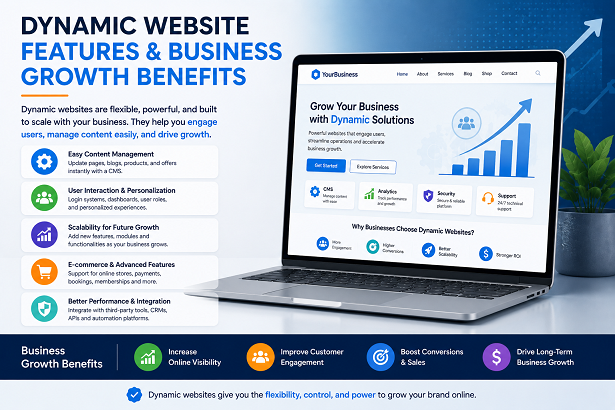 Dynamic website features and business growth benefits