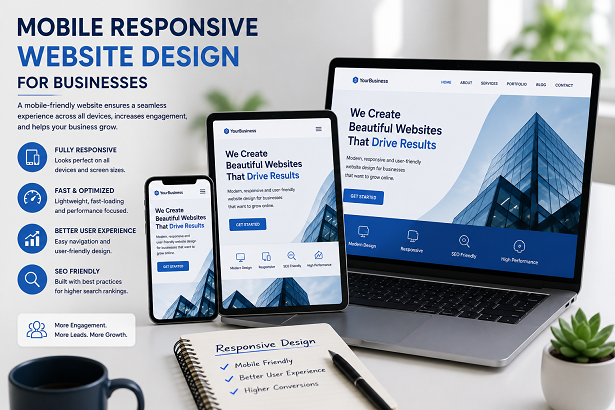 Mobile responsive website design for businesses