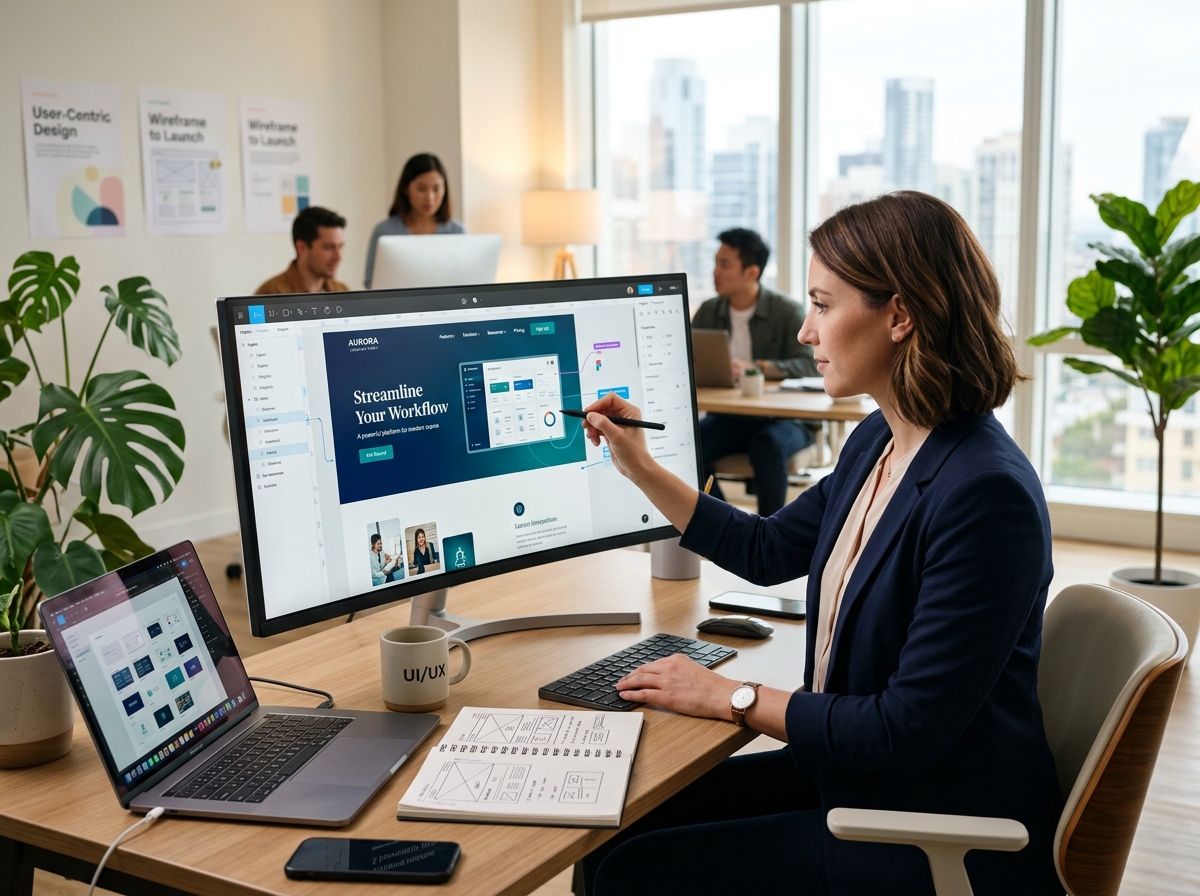 Professional modern website UI and user experience design