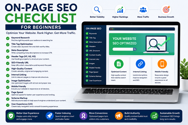 On Page SEO Checklist for Beginners and Website Optimization