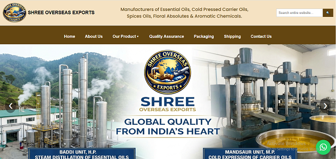 Exports Business Website