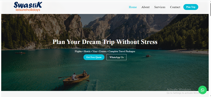 Travel Business Website