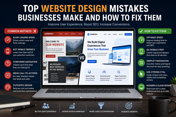 Top website design mistakes businesses make and how to fix them