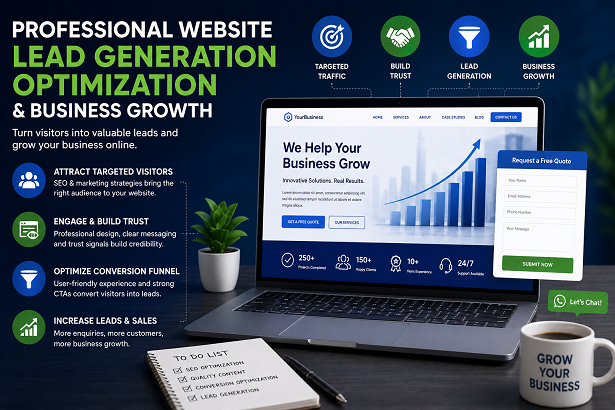 Professional website lead generation optimization and business growth