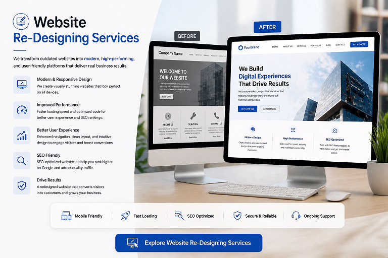 website redesigning services in India